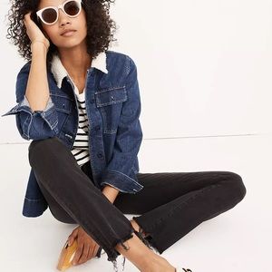 Madewell Cali Demi-Boot Jeans in Berkeley Black: Chewed-Hem Edition